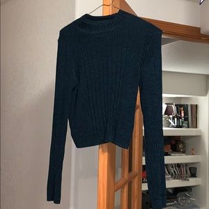 Blue crop sweater